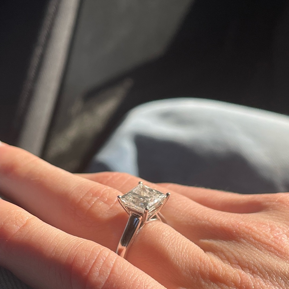 SALE! 3ct+ VVS Princess Cut Diamond Ring! w/ GCAL paperwork! New!